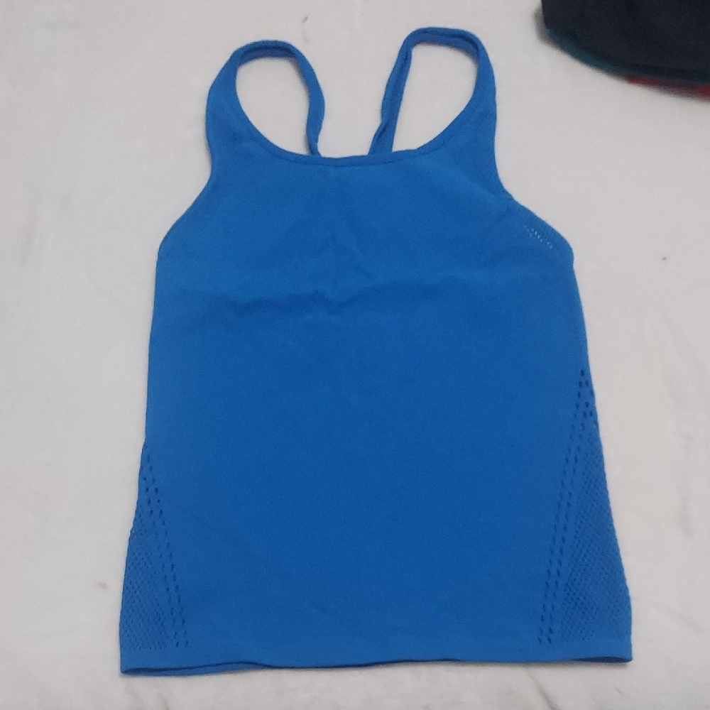 Fabletics stretch athletic racerback tank with detailing